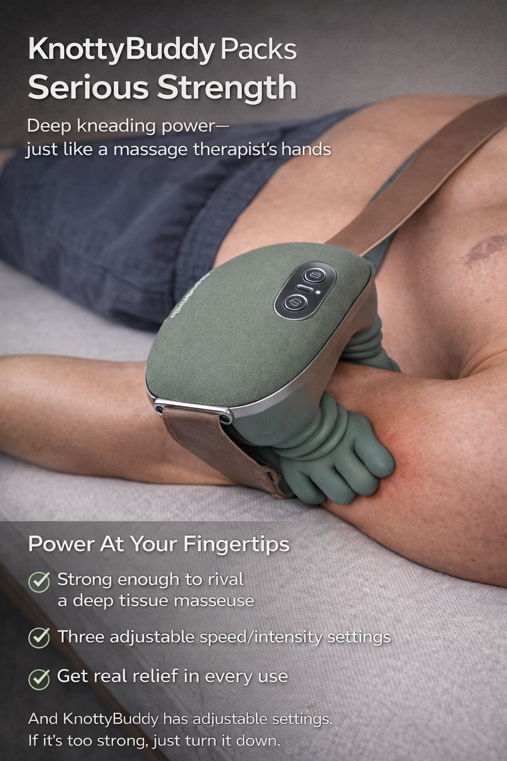 KnottyBuddy™ Hands Free Massager